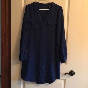 Adrienne Vittadini blue long sleeve dress